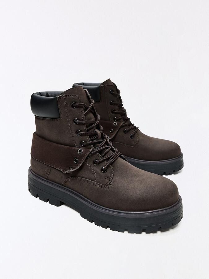 Bershka Veterboots donkerbruin - Foto 3