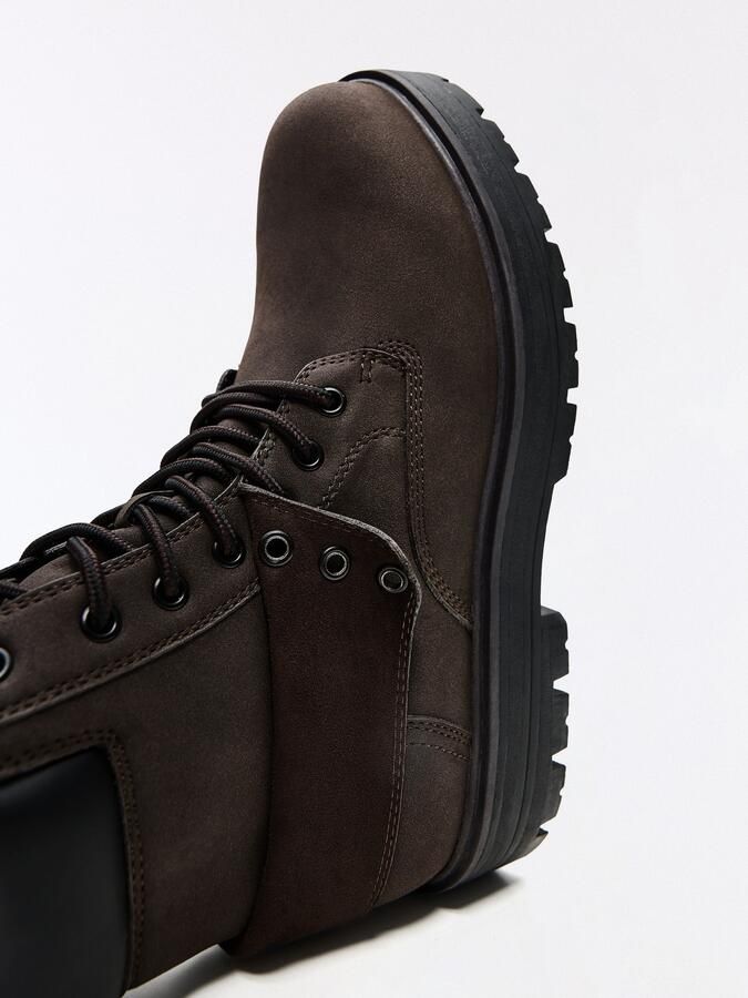 Bershka Veterboots donkerbruin - Foto 4
