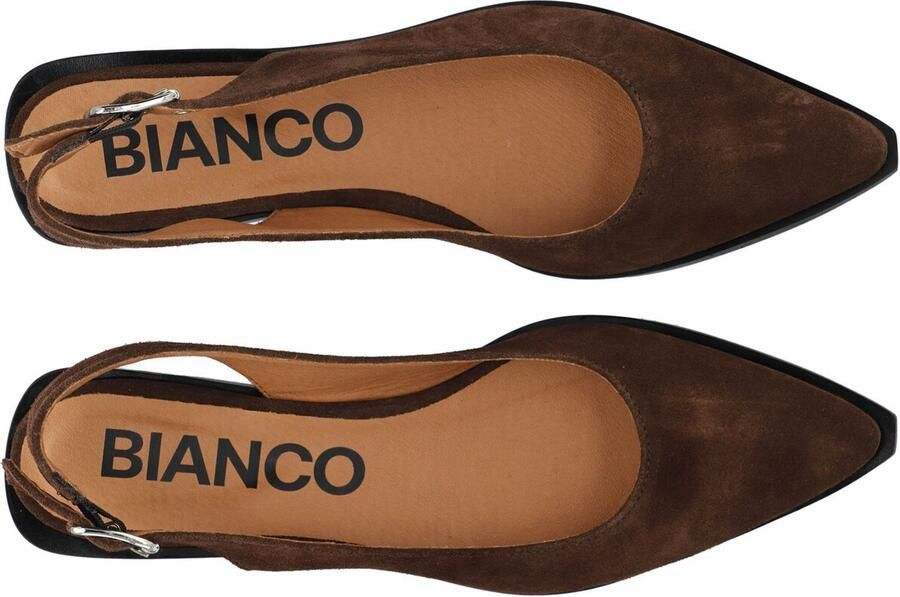Bianco Ballerina met riempjes 'BIAVICTORIA' chocoladebruin - Foto 2