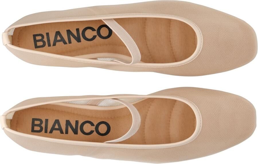 Bianco Ballerina met riempjes 'Lilia' wolwit - Foto 2