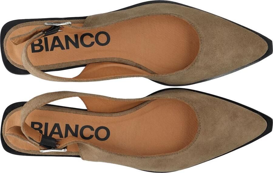 Bianco Ballerina met riempjes 'VICTORIA' donkerbeige - Foto 2