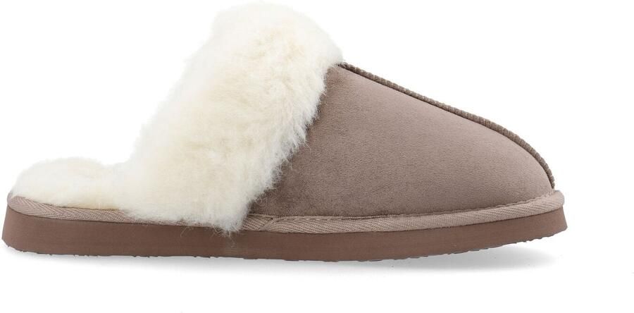 Bianco Huisschoenen 'Sweetie' bruin gemêleerd wolwit - Foto 3