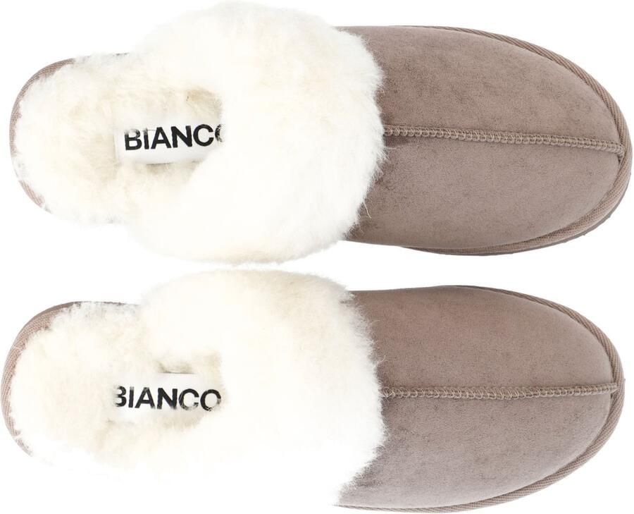 Bianco Huisschoenen 'Sweetie' bruin gemêleerd wolwit - Foto 2