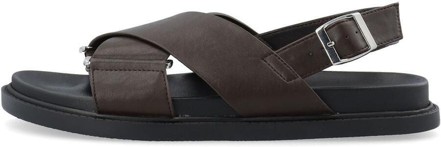 Bianco Sandalen met riem 'OSLO' chocoladebruin