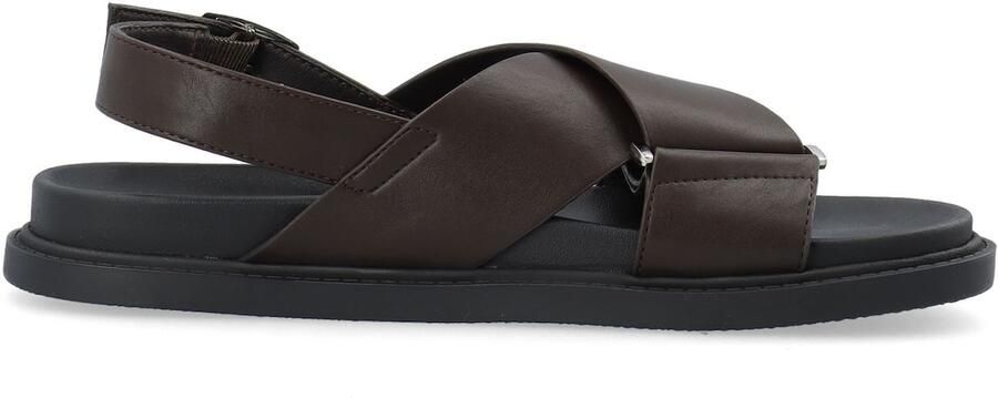 Bianco Sandalen met riem 'OSLO' chocoladebruin - Foto 3