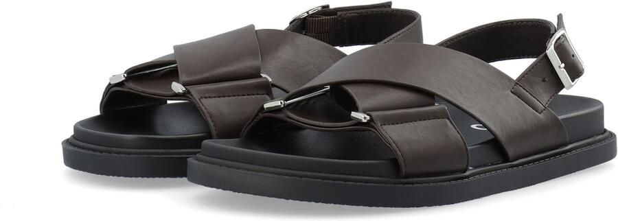 Bianco Sandalen met riem 'OSLO' chocoladebruin - Foto 5
