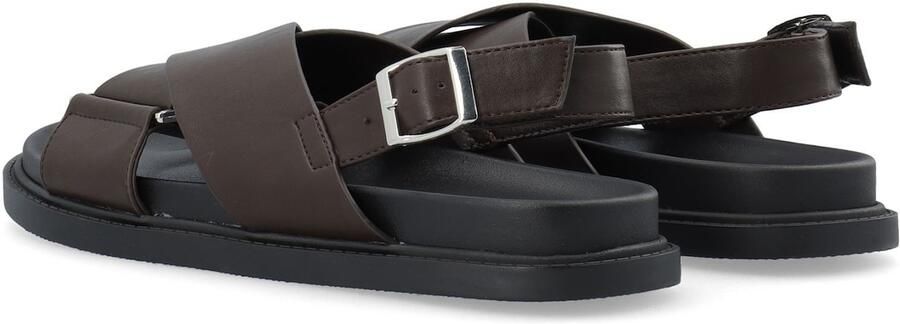 Bianco Sandalen met riem 'OSLO' chocoladebruin - Foto 4