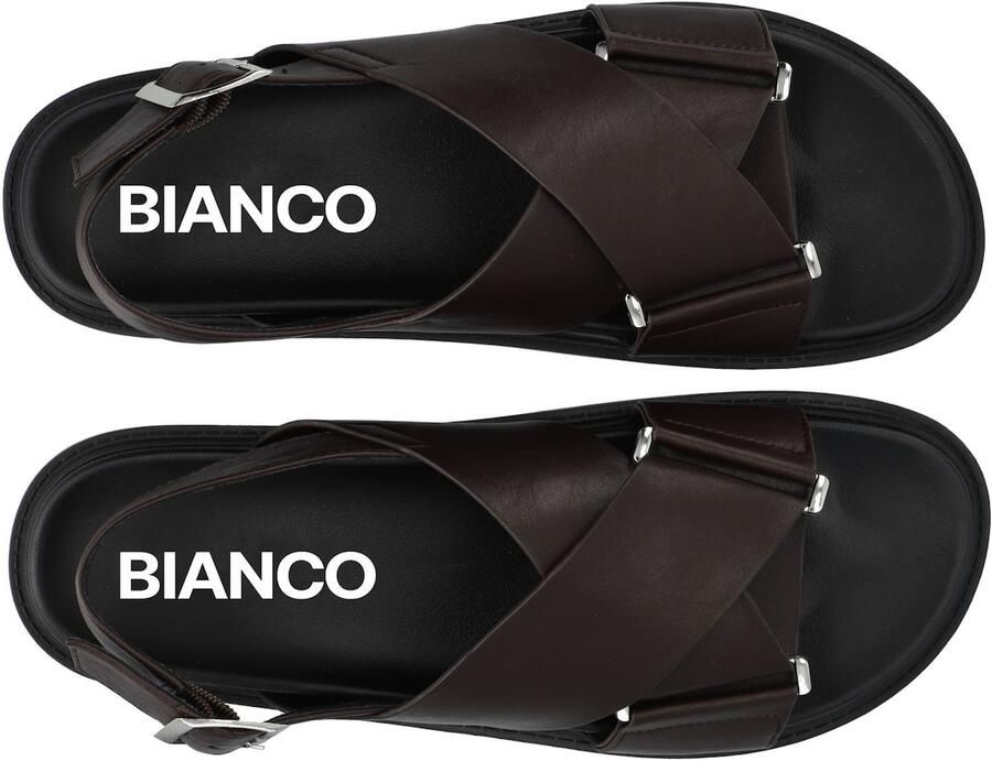 Bianco Sandalen met riem 'OSLO' chocoladebruin - Foto 2