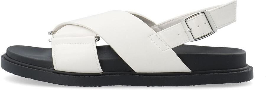 Bianco Sandalen met riem zwart wit