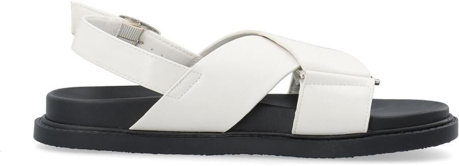 Bianco Sandalen met riem zwart wit - Foto 5