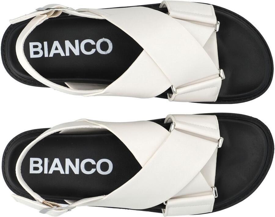 Bianco Sandalen met riem zwart wit - Foto 2