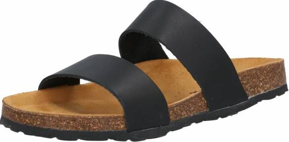 Bianco Betricia Twin Strap slippers zwart