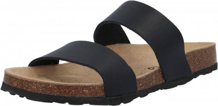 Bianco Betricia Twin Strap slippers zwart