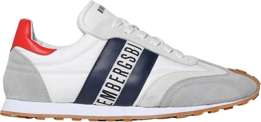 BIKKEMBERGS Sneakers laag 'Guti' navy grijs rood wit