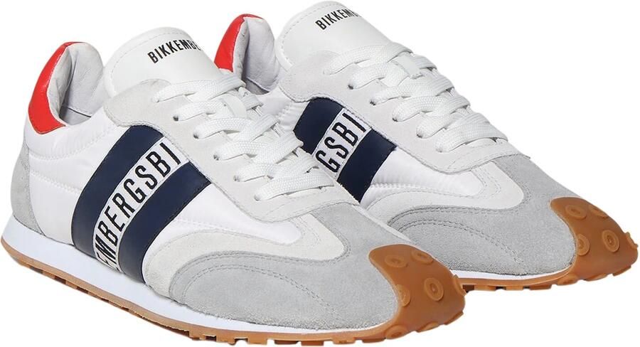 BIKKEMBERGS Sneakers laag 'Guti' navy grijs rood wit - Foto 4