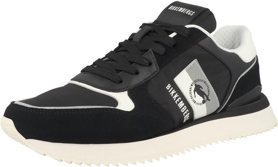 BIKKEMBERGS Sneakers laag 'Puyol' lichtgrijs zwart wit