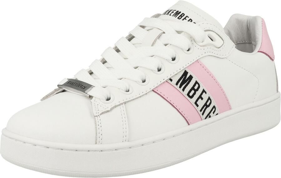 BIKKEMBERGS Sneakers laag 'Recoba' oudroze zwart wit