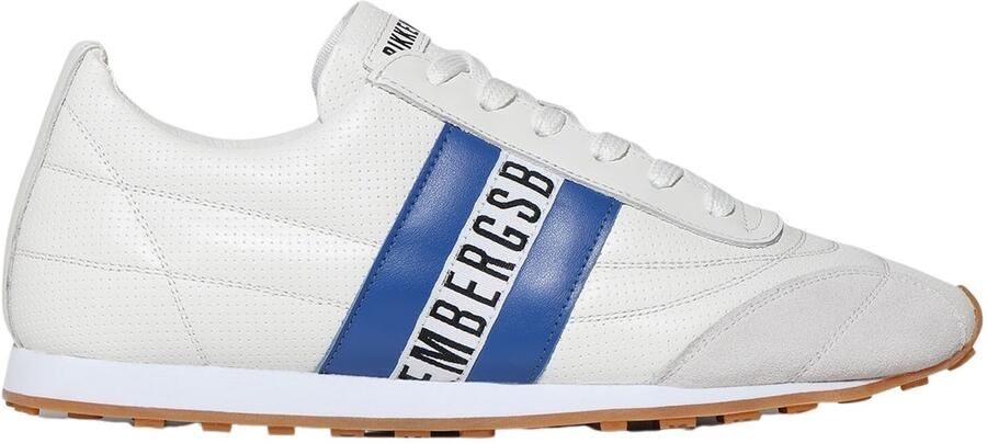 BIKKEMBERGS Sneakers laag 'Soccer' blauw lichtgrijs zwart wit
