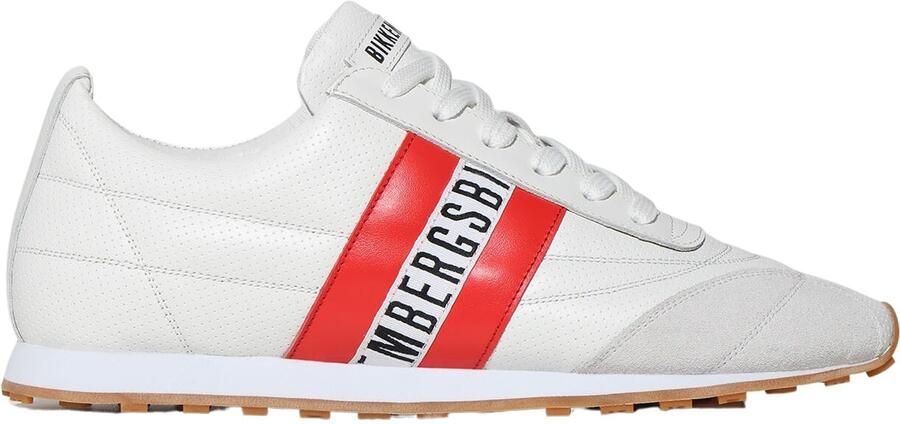 BIKKEMBERGS Sneakers laag 'Soccer' bloedrood zwart wit