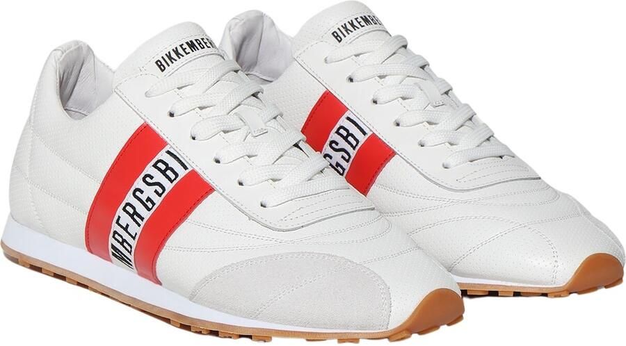 BIKKEMBERGS Sneakers laag 'Soccer' bloedrood zwart wit - Foto 3