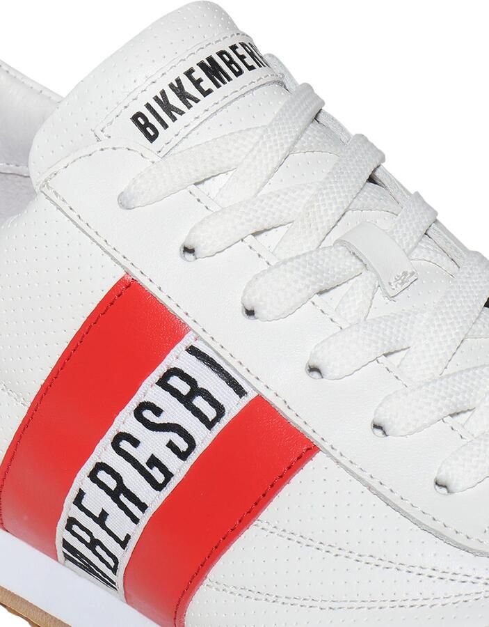 BIKKEMBERGS Sneakers laag 'Soccer' bloedrood zwart wit - Foto 2
