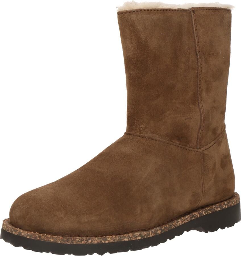 BIRKENSTOCK Vachtlaarzen Dames Uppsala Zip Shearling Suède Bruin - Foto 7