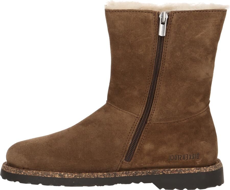 BIRKENSTOCK Vachtlaarzen Dames Uppsala Zip Shearling Suède Bruin - Foto 8