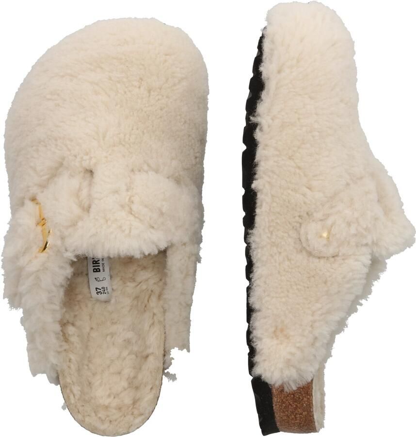 Birkenstock Shearling Teddy Klompen met Gesp Beige Dames - Foto 4