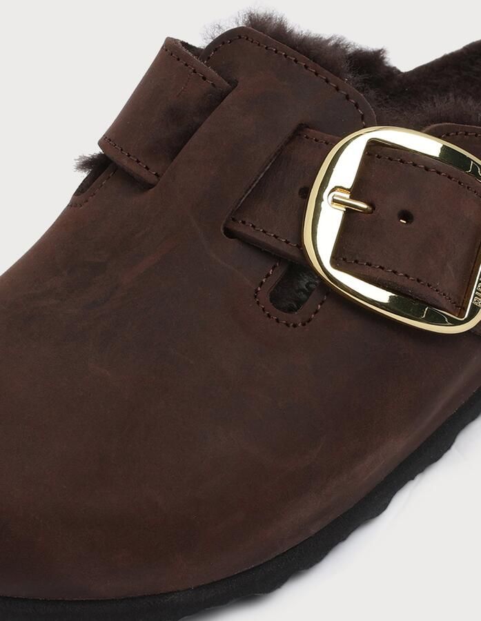 BIRKENSTOCK Instappers 'Boston' donkerbruin - Foto 3
