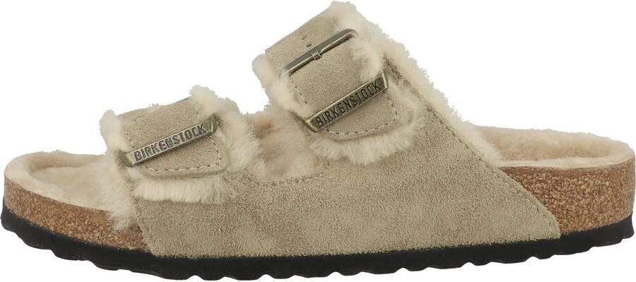Birkenstock Arizona Shearling Sandalen bruin