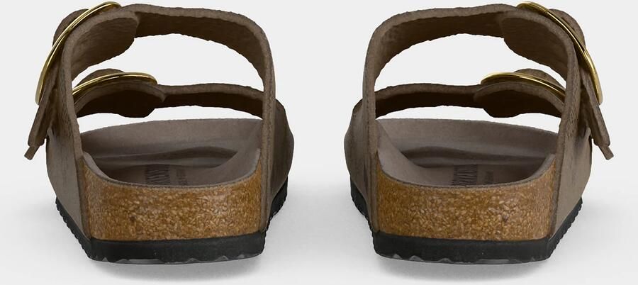Birkenstock Arizona Big Buckle Python leren slippers met dierenprint taupe - Foto 15