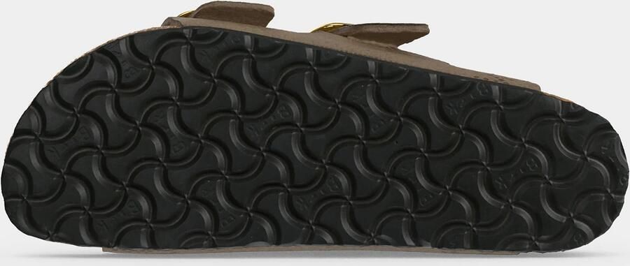 Birkenstock Arizona Big Buckle Python leren slippers met dierenprint taupe - Foto 5