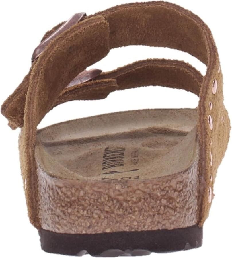 BIRKENSTOCK Teenslippers Dames Arizona Rivet Border Suède Camel - Foto 4
