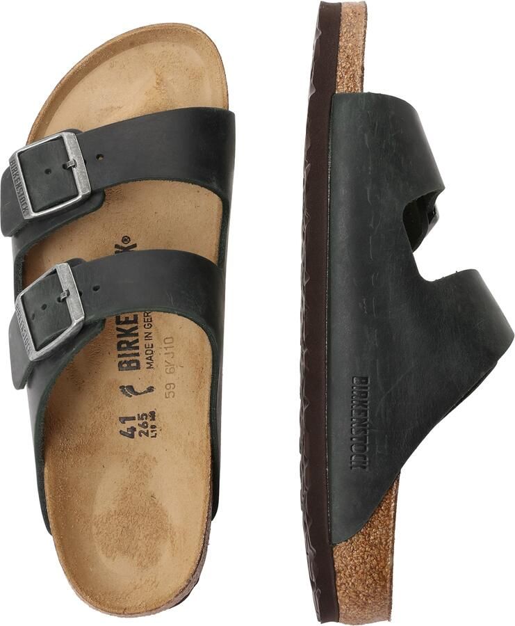 Birkenstock Sandalen Arizona Natural Oiled Leather Narrow Thyme - Foto 3