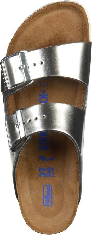 Birkenstock Arizona Dames Slippers Metallic Silver Narrow fit | Zilver | Leer - Foto 17