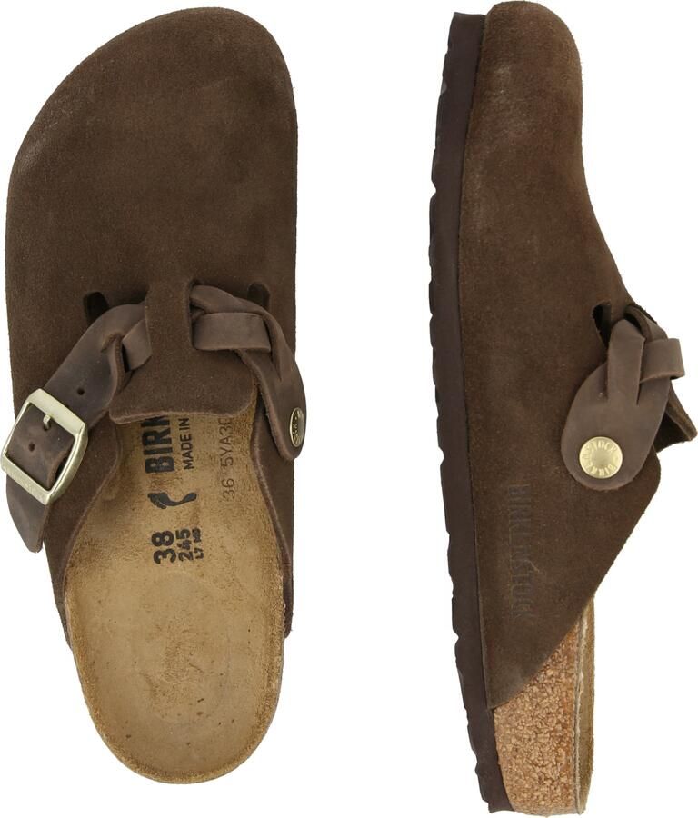 BIRKENSTOCK Instappers Dames Boston Braided Maat: 36 Materiaal: Suède Kleur: Bruin - Foto 12
