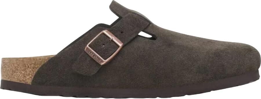 Birkenstock Mokka Suède Sandaal Boston Stijl Brown Heren