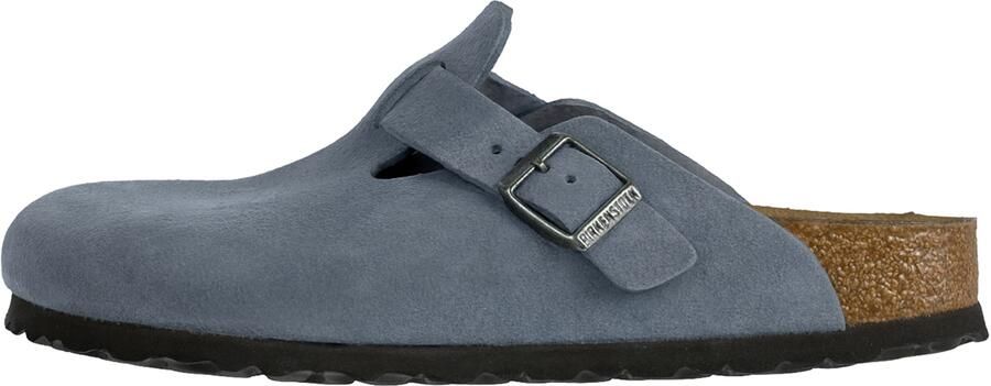 Birkenstock Klompen van leer met doornsluiting model 'Boston'