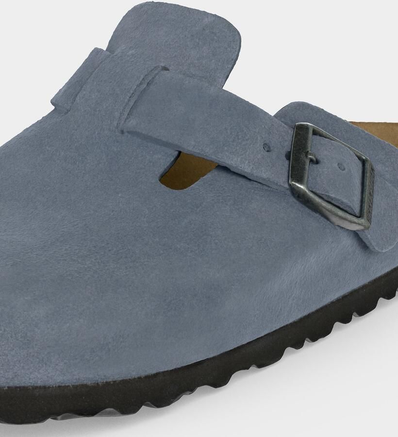 Birkenstock Klompen van leer met doornsluiting model 'Boston'