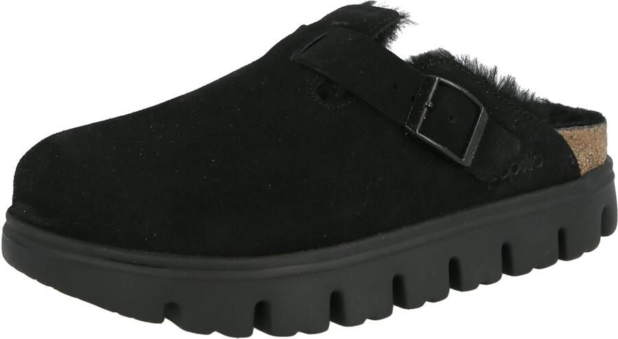 BIRKENSTOCK Zwarte Slippers Boston Chunky Shearling W