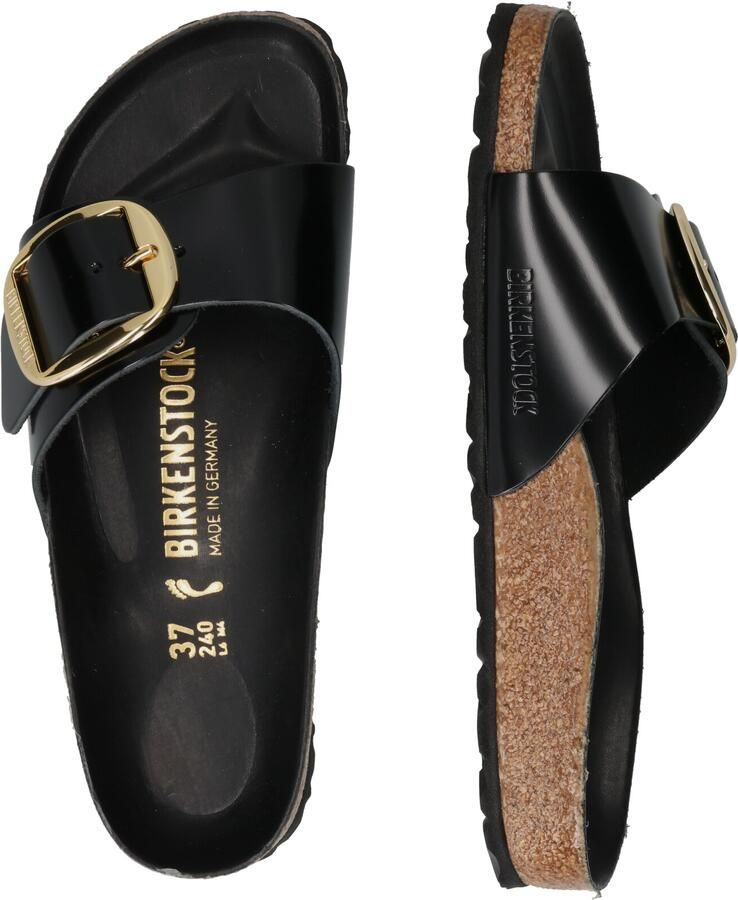 Birkenstock Low-Top Sneakers Sandale Madrid Big Buckle Natural Leather in zwart - Foto 16