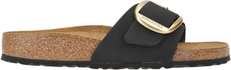 BIRKENSTOCK Slippers Dames Madrid Big Buckle Nubuck Zwart - Foto 16