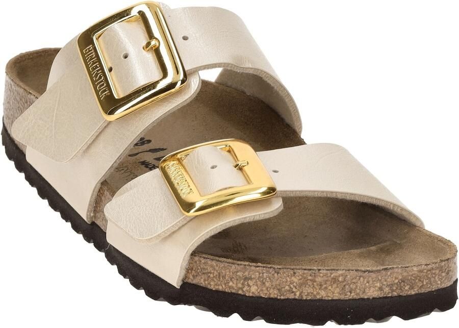 BIRKENSTOCK Slippers Dames Sydney Cushion Buckle Leatherlook Goud - Foto 9