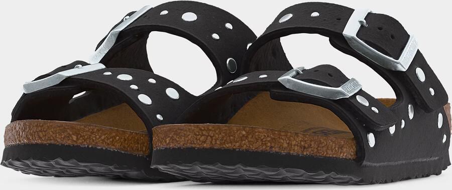 Birkenstock Kid's Arizona Rivet Border Synthetik Sandalen Narrow zwart - Foto 8