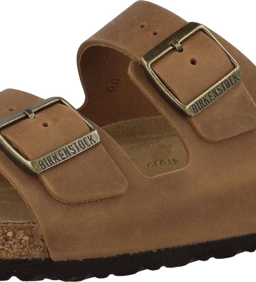 Birkenstock ARIZONA NATURAL LEATHER OILED Dames slippers Cognac - Foto 5