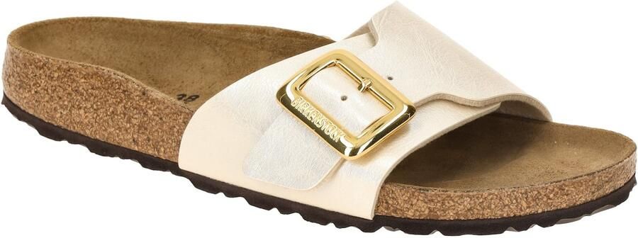 BIRKENSTOCK Slippers Dames Catalina Cushion Buckle Leatherlook Beige