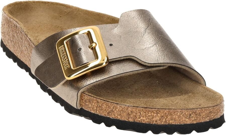 BIRKENSTOCK Slippers Dames Catalina Cushion Buckle Leatherlook Goud - Foto 6
