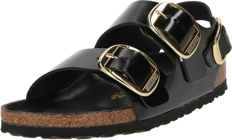 BIRKENSTOCK Slippers Dames Milano Big Buckle Dames Maat: 38 Materiaal: Leer Kleur: Zwart - Foto 8