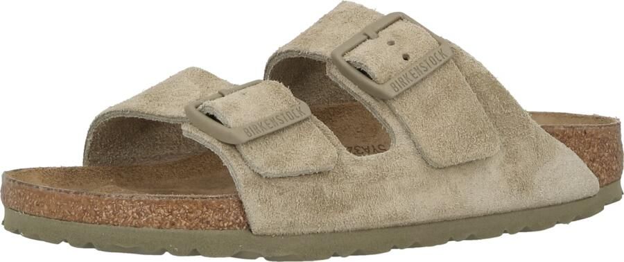 Birkenstock Narrow Arizona Suede Leather Faded Khaki - Foto 6