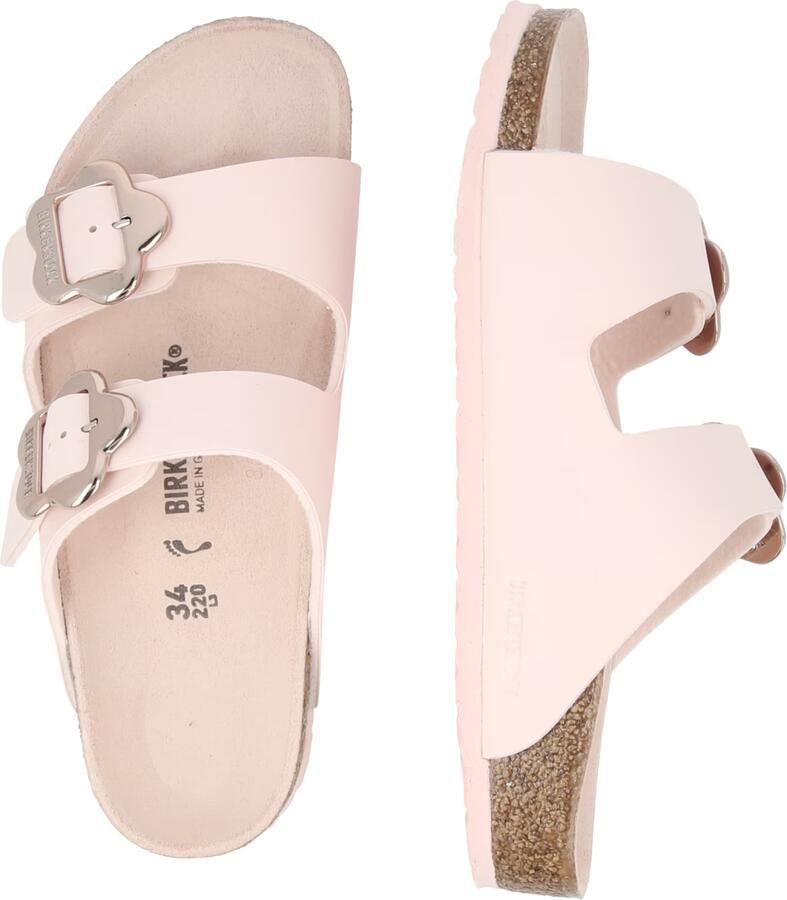 Birkenstock Kid's Arizona Flower Buckle Birko-Flor Sandalen Narrow roze bruin - Foto 4